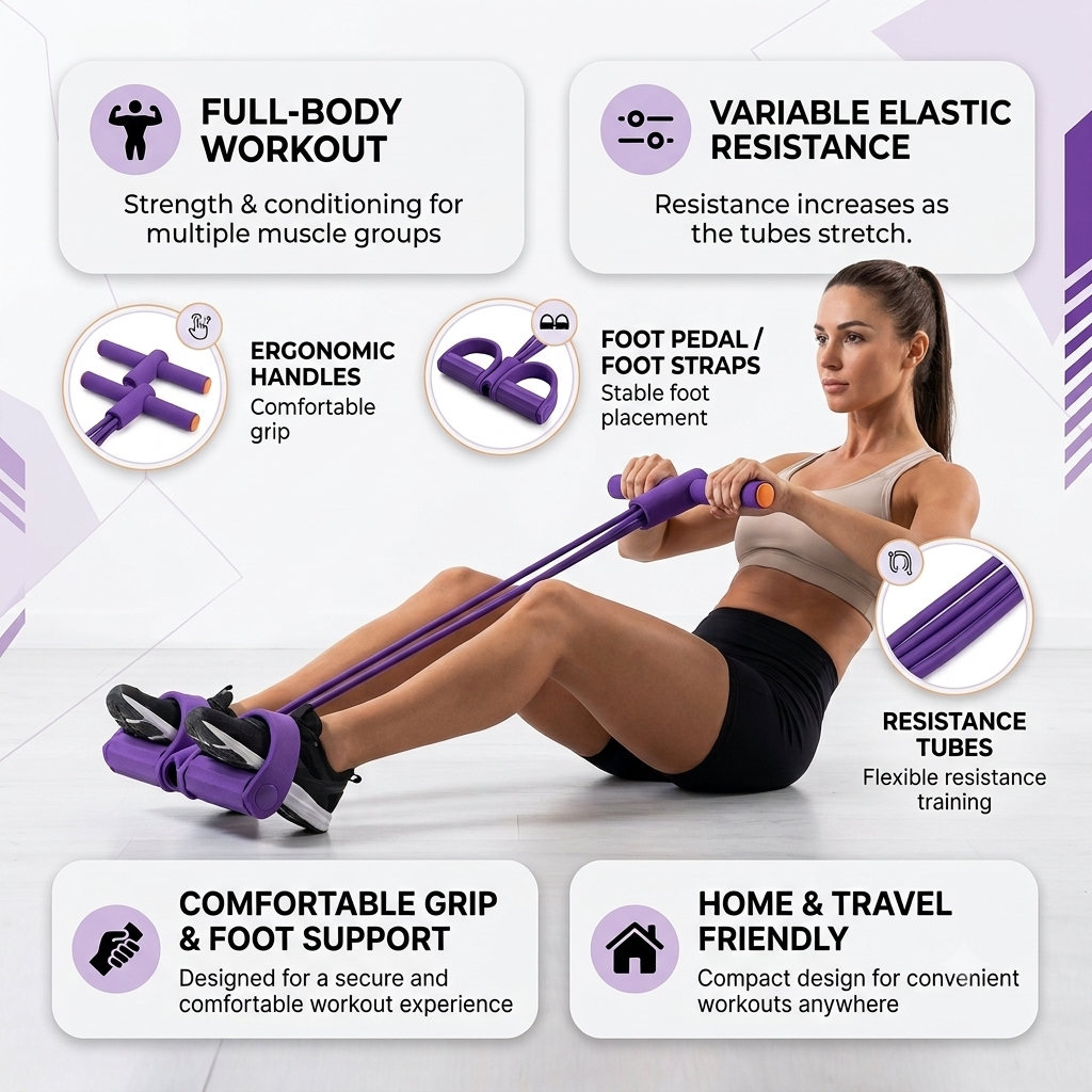 The Daily Move™ Full Body Resistance Trainer With Pedal